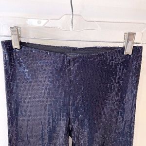 Sequined Leggings Forever 21 Navy Dark Purple XS